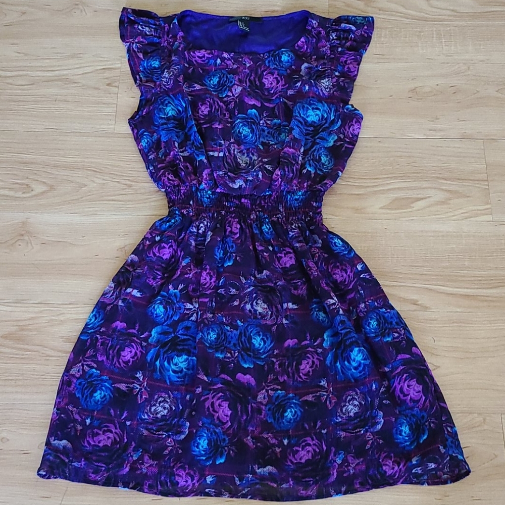 Forever 21 - blue/ purple floral dress